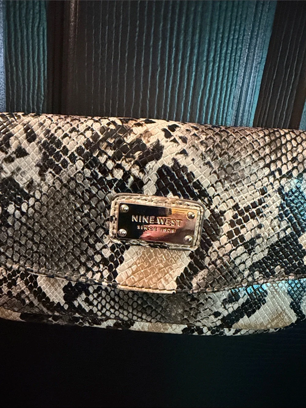 Nine West Snake-Print Crossbody Bag - Neutral Tones